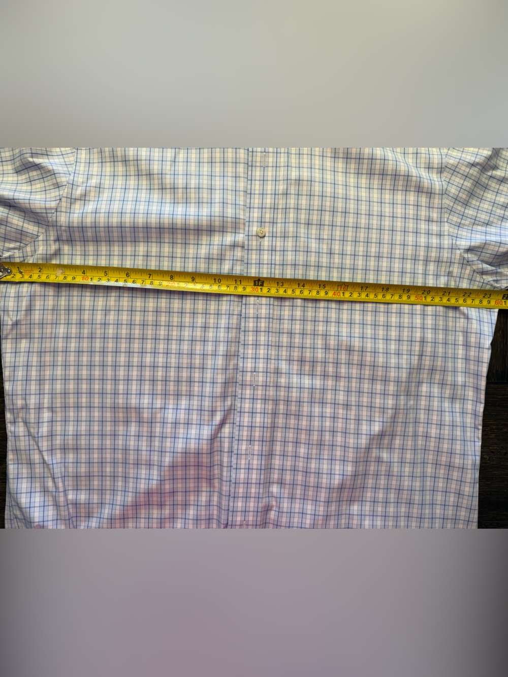 Brooks Brothers 16.5/35 Classic Supima Non-Iron Windowpane French Cuff Shirt - Picture 7 of 8